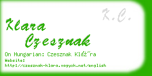 klara czesznak business card